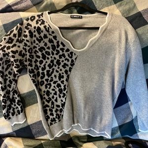 Sheilay grey with cheetah sweater. #41